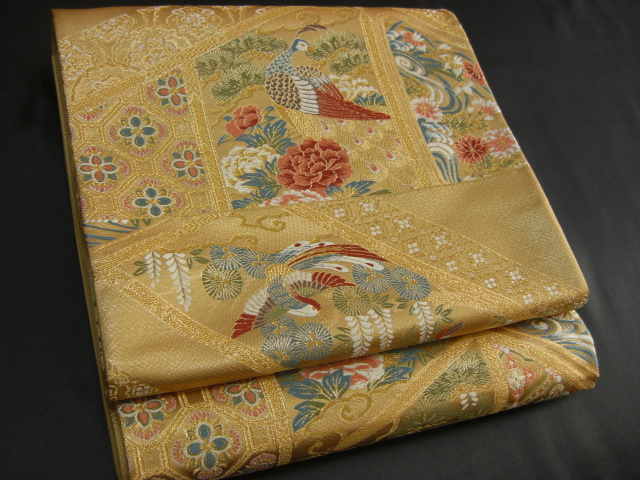 袋帯レンタル30　正絹創作袋帯　「国宝装飾美　瑞祥」