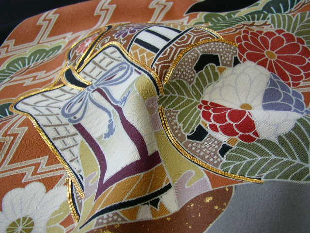 黒留袖レンタル2　（京友禅道長雲取りに御所車）8