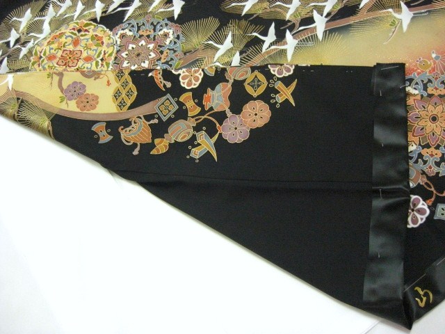 黒留袖レンタル15　（京友禅華紋に鶴と宝尽し）5