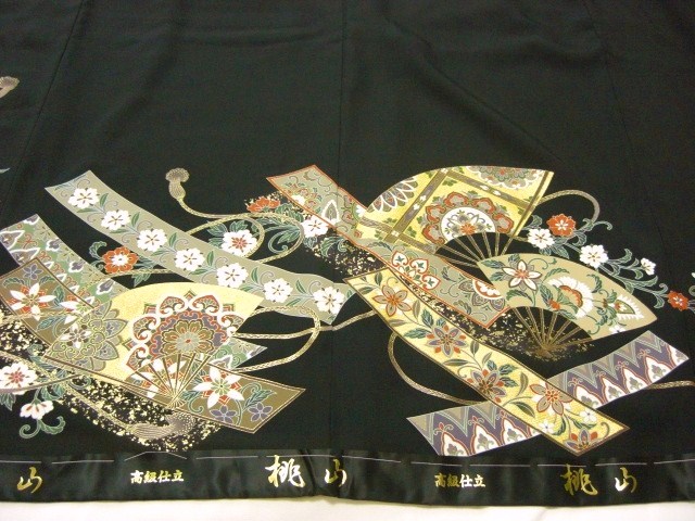 黒留袖レンタル16　（京友禅熨斗に扇面金彩）4