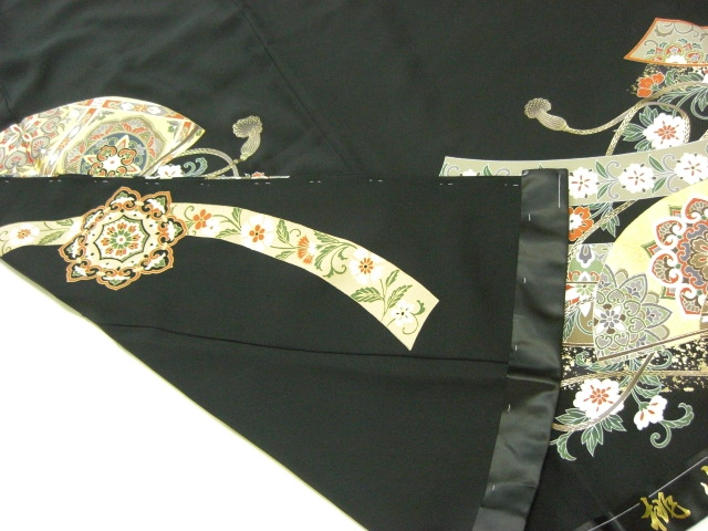 黒留袖レンタル16　（京友禅熨斗に扇面金彩）6