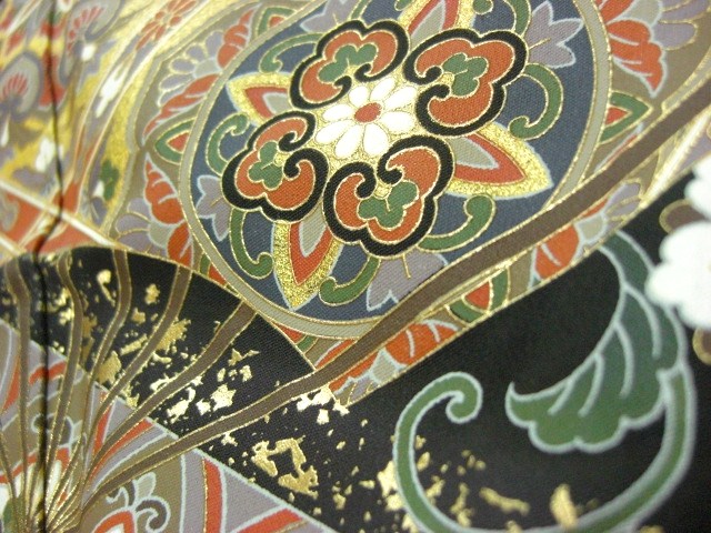 黒留袖レンタル16　（京友禅熨斗に扇面金彩）8