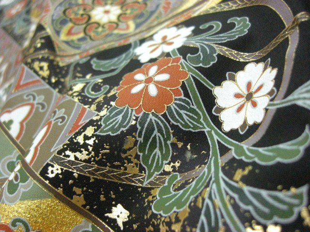 黒留袖レンタル16　（京友禅熨斗に扇面金彩）9
