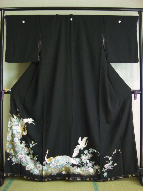黒留袖レンタル31　（京友禅黒留袖典麗舞鶴文）3