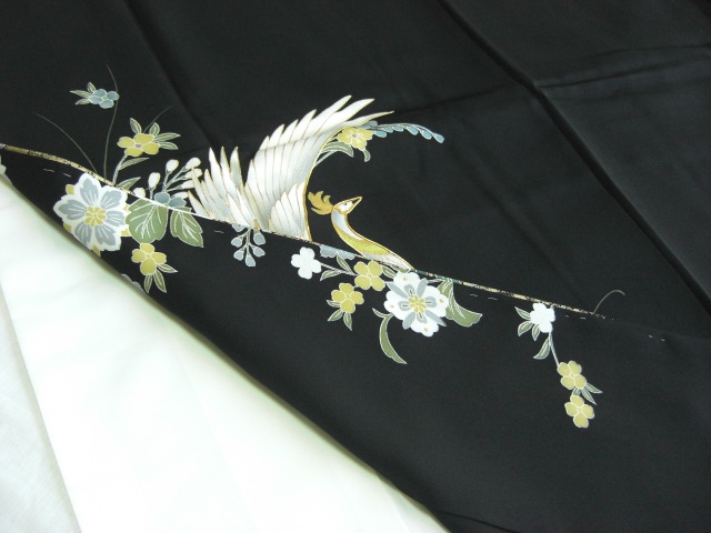 黒留袖レンタル31　（京友禅黒留袖典麗舞鶴文）5