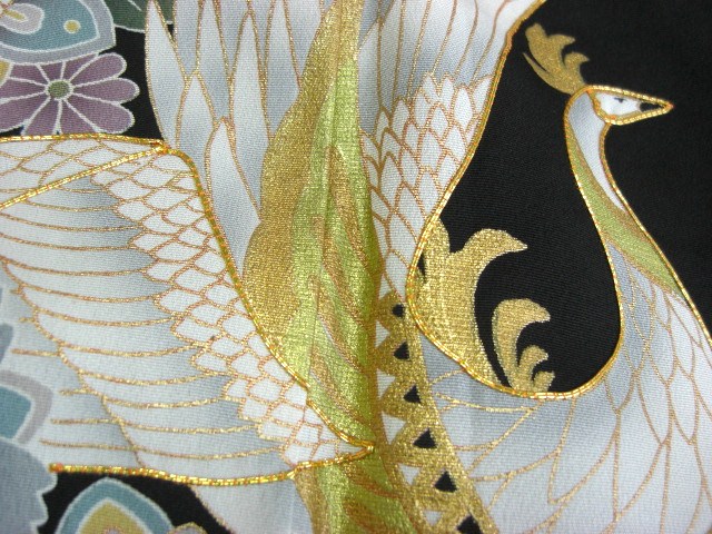 黒留袖レンタル31　（京友禅黒留袖典麗舞鶴文）6